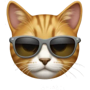 Cat with sunglasses sticker