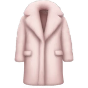 Long pale Pink fur coat sticker