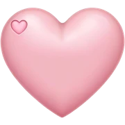 light pink heart  sticker