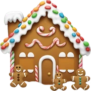 Gingerbread house and gingerbread men  sticker