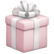 Light pink Christmas gifts under a white Christmas tree  sticker