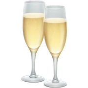 Champagne glasses sticker