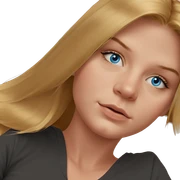 blonde girl with blue eyes sticker