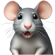 Rat lip biting sticker