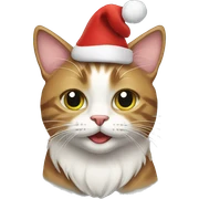 Christmas cat sticker
