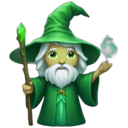 Green wizard sticker