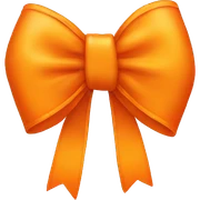 Orange bow  sticker