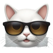 Cat with sunglasses sticker