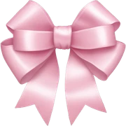light pink ribbon bow sticker
