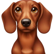 red dachshund old sticker