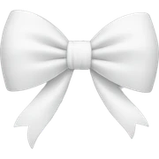 White bow on white bow sticker