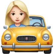 Girl with car sticker