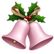 Light pink Christmas bells  sticker