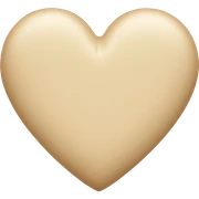 beige heart  sticker
