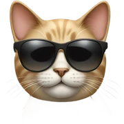 Cat with sunglasses sticker
