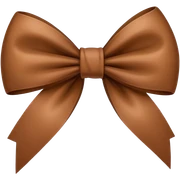 Brown bow sticker