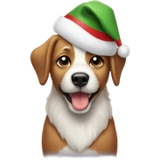 Christmas dog sticker