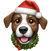 christmas dog sticker