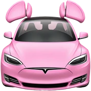 pink tesla sticker