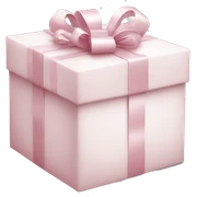 Light pink Christmas gifts under a white Christmas tree  sticker