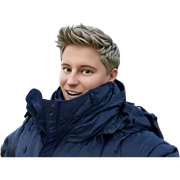 smiling boy in outdoor coat sticker