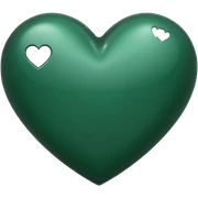 Dark green heart sticker