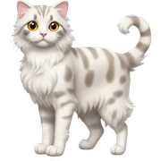 full body american curl cat sticker