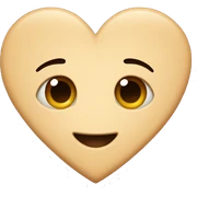 Tan heart  sticker
