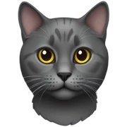 British cat dark gray sticker
