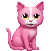 A pink cat sticker
