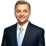 smiling boy in formal attire sticker