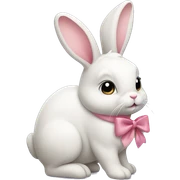 Bunny with a bow on it’s ear sticker