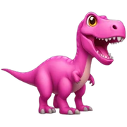 pink dinosaur sticker
