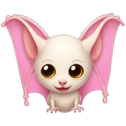 Albinos bat with pink wings sticker