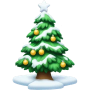 christmas tree with snow  sticker