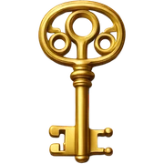 gold antique key sticker
