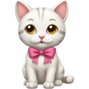Cute cat with bow sticker