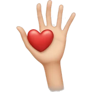 Hand heart sticker