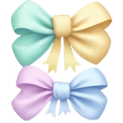 Pastel bows sticker