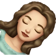 sleeping beauty brunette white girl with a silk pillow sticker