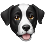 black and white dog sticker