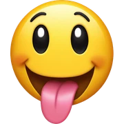Smiley face show tongue sticker