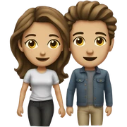 Young couple sticker