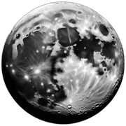 Moon black sticker