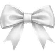 white satin bow sticker