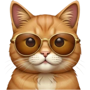 Cat with sunglasses sticker