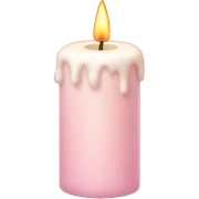 pale pink christmas candle  sticker
