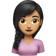 Hispanic girl with black hair sticker