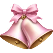 Light pink Christmas bells  sticker