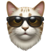 Cat with sunglasses sticker